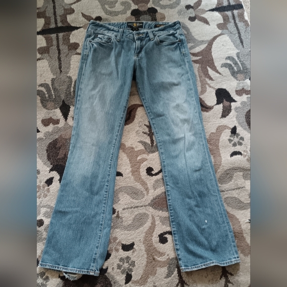 Lucky Brand Women's 8 / 29 (30x30) Lola Boot Cut Low Rise Blue Jeans Denim - Picture 3 of 13